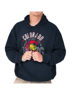 Brisco Brands Colorado Centennial Mountains Pullover Hoodie Sweatshirt