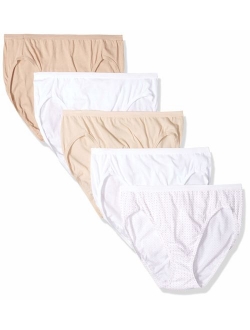Ultimate Women's Comfort Cotton Hi-Cut Panties 5-Pack