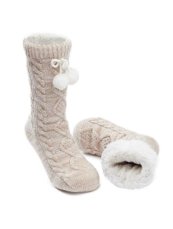 Womens Warm Fuzzy Slipper Socks Christmas Gift Winter Girls Cozy Funny Grip Socks