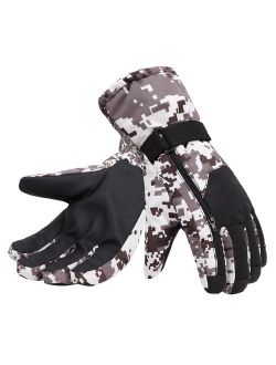 Men's Thinsulate Lined Waterproof Winter Ski Gloves