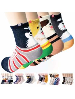 Womens Casual Socks - Cute Crazy Lovely Animal Cat Dogs Anime Character. Goods for Gift Idea.