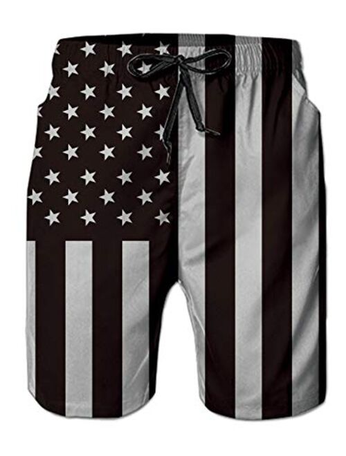 Leapparel Men's Funny Swim Trunks Quick Dry Summer Surf Beach Board Shorts with Mesh Lining/Side Pockets