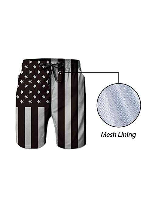Leapparel Men's Funny Swim Trunks Quick Dry Summer Surf Beach Board Shorts with Mesh Lining/Side Pockets