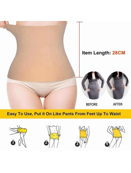 JITIFI Women's Postpartum Waist Trainer Belt Body Shaper Belly Wrap Compression Band
