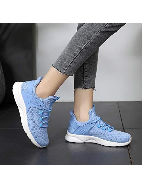 AJOYLA Women's Running Tennis Shoes Breathable Non-Slip Fashion Sneakers Lightweight Gym Sport Slip On Walking Athletic US5.5-10