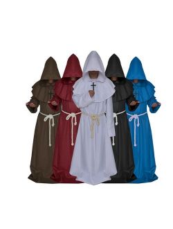 Medieval Monk Robe Priest Robe Halloween Cosplay Costume Cloak