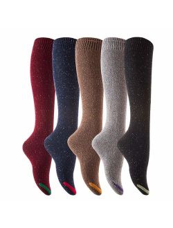 Lian LifeStyle Women's 5 Pairs Cute Knee High Cotton Socks Size 6-9 L158212-5p