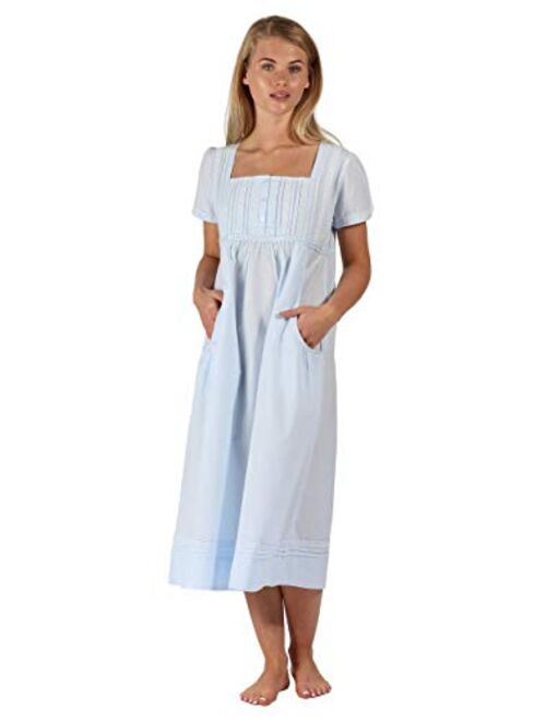 The 1 for U 100% Cotton Short Sleeve Nightgown with Pockets - Lara