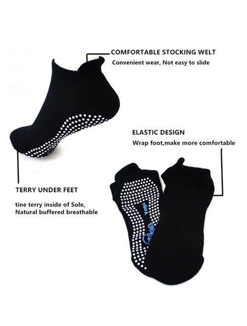 Non Slip Skid Socks with Grips,for Yoga,Barre Pilates,PiYo,Men and Women