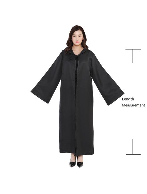 WESTLINK Hooded Robe Cloak Knight Cosplay Costume Cape - New Version - Bigger Cape (Double Cloth) with Strings