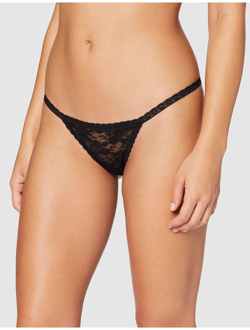 Amazon Brand - Iris & Lilly Women's Soft Lace String Thong Panty, Multipack