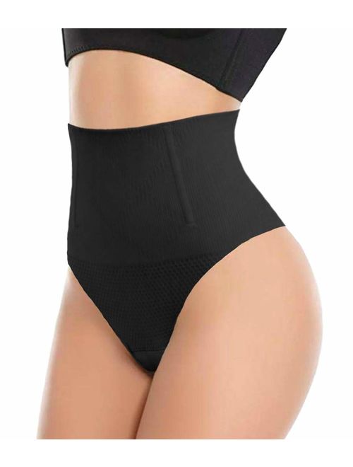 Womens High Waisted Girdle Shapewear for Ladies Tummy Control Belly Shaper Thong