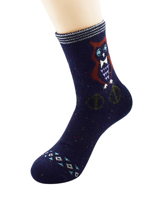 Zando Womens Wool Socks Winter Athletic Socks Crew Sock Warm Hiking Merino Wool Socks Soft Thick Mid Calf