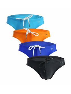 Brave Person Men's Fashion Low-Rise Swimming Briefs Pure Color Bikini Swimwear 1156