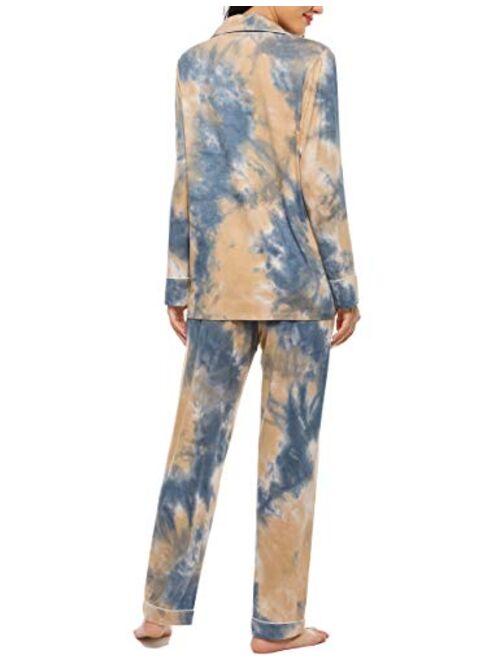 N NORA TWIPS Pajamas Set Long Sleeve Sleepwear Womens Button Down Nightwear Soft Pj Lounge Sets XS-XXL