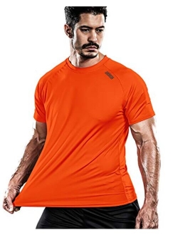 Men's Cool Quick Dry Sun Protection Short Sleeve Rash Guard Swim Sports Tee Shirt UPF 50