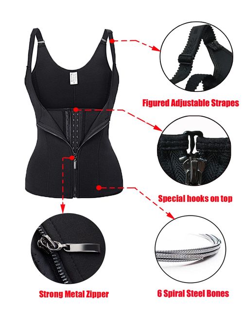 GainKee Clip and Zip Waist Trainer Corset Women Neoprence Worked Out Sweat Vest