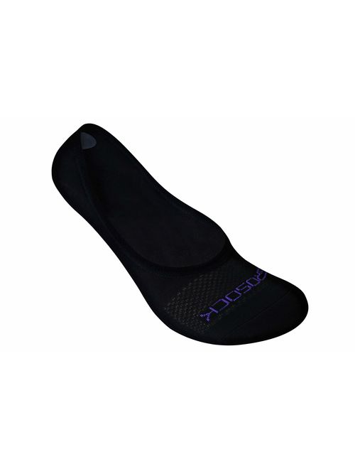 ZeroSock Womens Bamboo Super Low Invisible Socks With Mesh Ventilation with Anti-Slip Gel Heel Grip (4 Pairs Per Box)