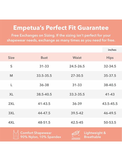 EMPETUA Shapermint Scoop Neck Cami - Compression Tummy Control Camisole for Women - Shapewear for Women
