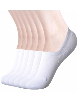 Womens No Show Socks Non Slip Flat Boat Line Low Cut Socks (3-6 Packs)