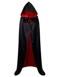 VGLOOK Unisex Christmas Halloween Witch Party Reversible Hooded Adult Vampires Cape Cloak