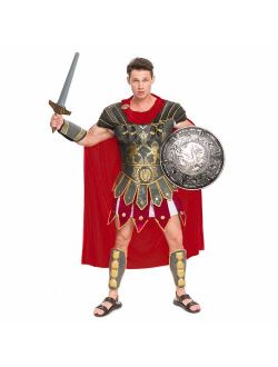 Brave Men's Roman Gladiator Costume Set for Halloween Audacious Dress Up Party