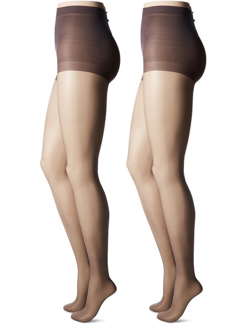 L'eggs Women's Silken Mist 2 Pair Control Top Silky Sheer Leg Panty Hose