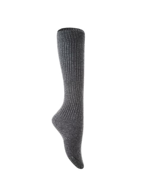 Lian LifeStyle Non Slip Women's 4 Pairs Knee High Wool Crew Socks FS05 Size 6-9
