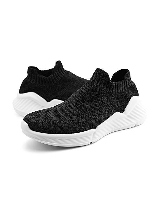 Jabasic Women Walking Athletic Shoes Breathable Casual Running Knit Slip on Sneakers