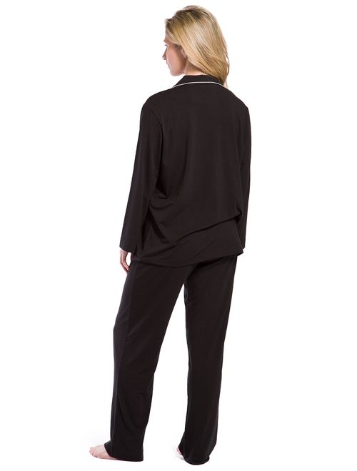 Fishers Finery Women's Ecofabric Full Length Pajama Set; Long Sleeve with Gift Box