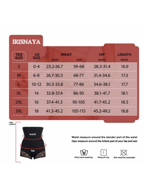 Irisnaya Tummy Control Panties for Women Slimming Girdle Shapewear High Waist Trainer Butt Lifter Smooth Briefs Underwear