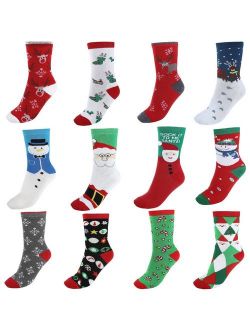 Ayliss Women Christmas Socks Warm Winter Crew Socks Holiday Slipper Socks
