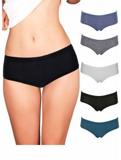 Emprella Women's Boyshort Panties | 5-Pack | Comfort Ultra-Soft | Cotton Underwear