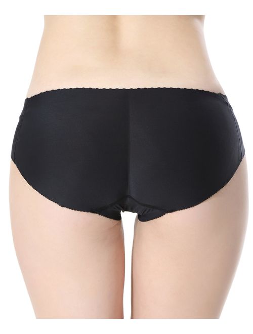 Everbellus Women Padded Panties Butt and Hip Enhancer Briefs Seamless Underwear