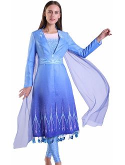 Riekinc Elsa Costume Princess Dress Cosplay Fairy Fancy Dress