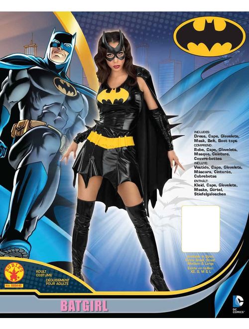 Rubie's Costume Co Secret Wishes DC Comics Sexy Deluxe Batgirl Adult Costume, Black, X-Small
