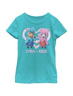 Nintendo Girls' Animal Crossing Cyrus and Reese T-Shirt
