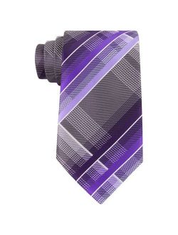 Mens Fearless Plaid Necktie, Purple, Classic (57 To 59 in.)