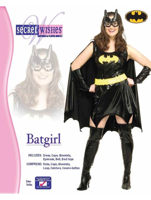 Secret Wishes Women's DC Comics Deluxe Batgirl Costume, As Shown, Plus