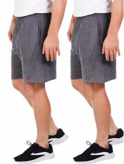Men?s Dual Defense UPF Jersey Shorts with Pockets, 2 Pack