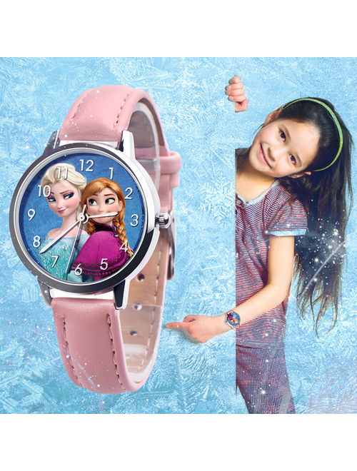 Fashion Lovely Watch Girl Exquisite Quartz Wrist Watch Simple Sweet Alloy Case Leather Band Watch