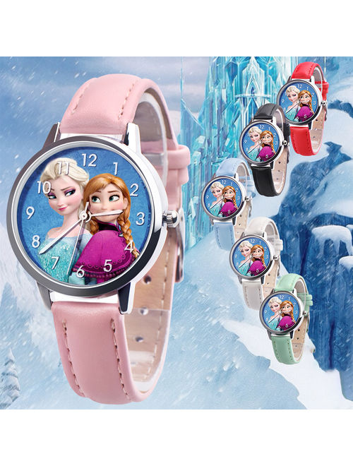 Fashion Lovely Watch Girl Exquisite Quartz Wrist Watch Simple Sweet Alloy Case Leather Band Watch