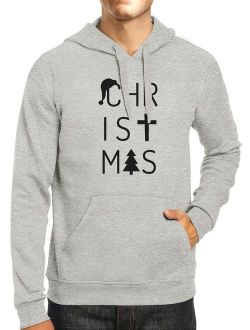 Letter Christmas Hoodie Pullover Fleece Holiday Gift Hooded Sweater