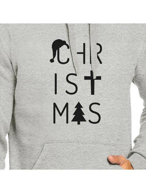 Letter Christmas Hoodie Pullover Fleece Holiday Gift Hooded Sweater