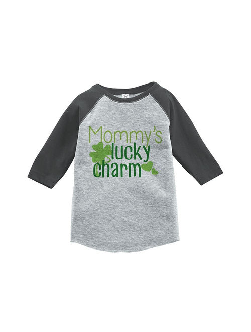 Custom Party Shop Boy's St. Patrick's Day Vintage Baseball Tee - Grey and Green / Medium Youth (10-12) T-shirt