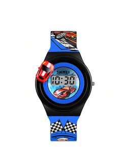 Boys Digital Watch with Rotatable Car, 4 to 8 year olds