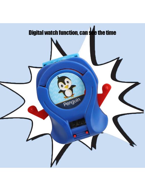 Zaqw Sealife Animals Discs&Digital Watch Fun Disc Shooter Play Watch for Children Kids Toy,Discs Launcher Watch, Digital Watch