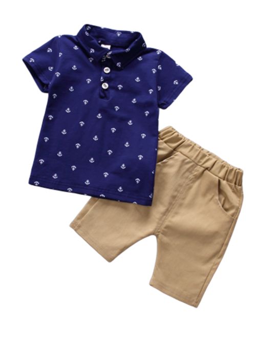 Multitrust Newborn Baby Boy Kids Summer Cotton T shirt Tops Pant Shorts Clothes Outfit 2Pcs