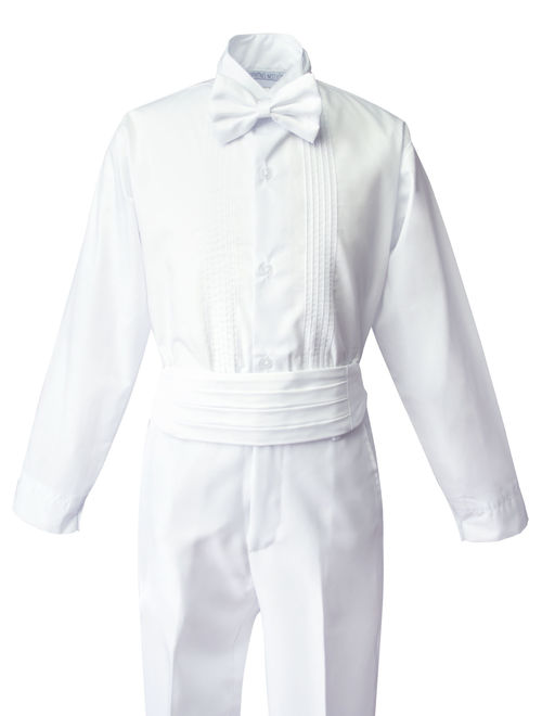 Spring Notion Boys' Classic Tuxedo with Tail White