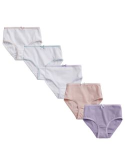 Sportoli Kids Underwear Tagless Panties Ultra Soft 100% Cotton 5 Pack (Little Girls & Big Girls)